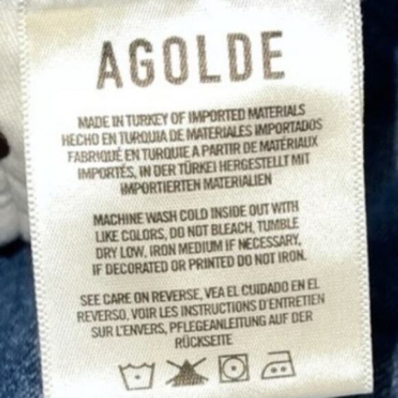 Agolde Toni Mid Rise Straight Distressed Ankle Landmark Jeans Size 26 New! - Picture 14 of 16